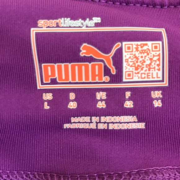 PUMA Women’s Purple Capri Leggings. Size Large - Picture 3 of 5